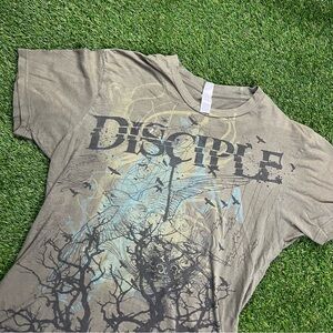 Y2K Next Level “Disciple” Graphic Tee Women’s L‎ Vintage Grunge Christian R